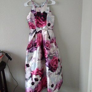 Floral pink purple white dress